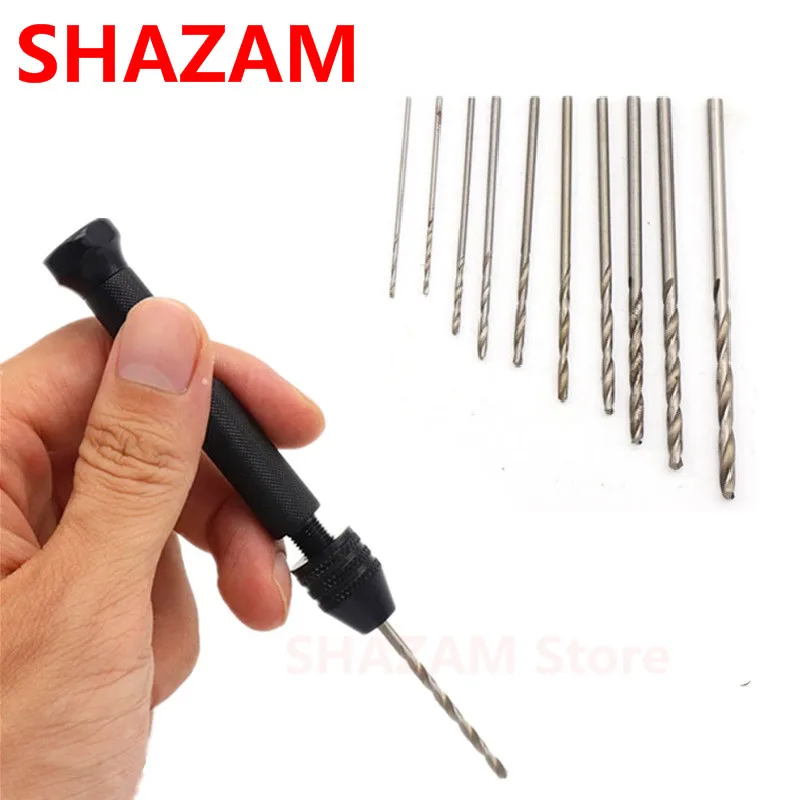 

Alloy Steel Twist Drills Bits Rotary Tools Wood Drilling 10pcs Hand Drill Mini Micro Aluminum Hand Drill 1pcs Set Rotary Tools