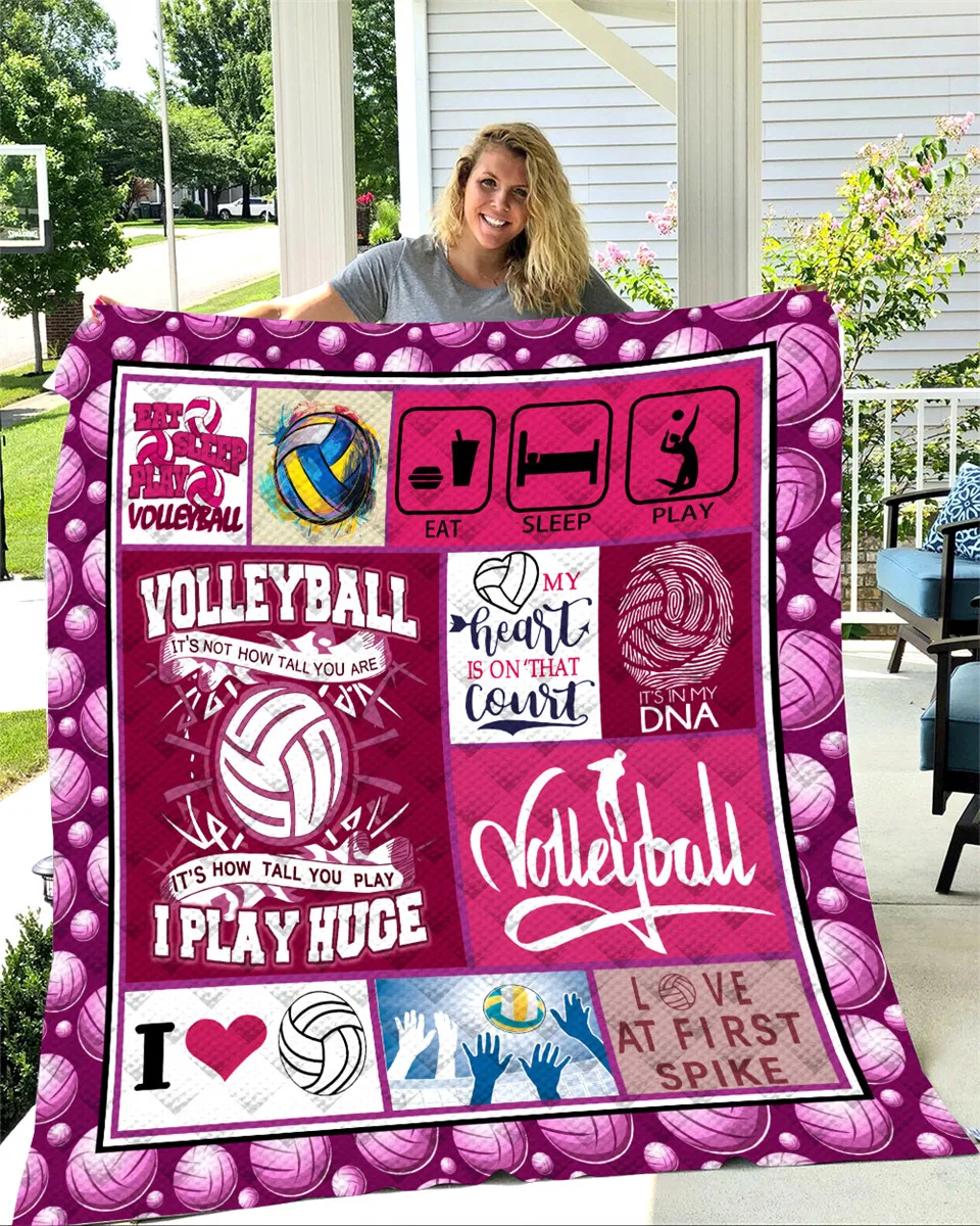 VB-Pink SOFTBATFY волейбольное одеяло для кровати мягкое Прямая поставка - Цвет: VB-Pink
