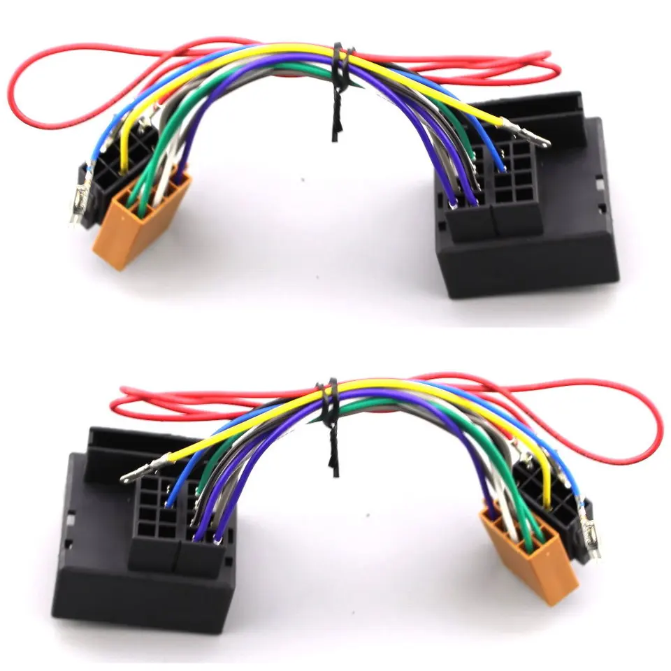 Câble Adaptateur ISO Pour Autoradio Audi (A1, A3 8P, A4, A6, Q3, Q5, R8, TT 8J) - 16 Broches - Neuf