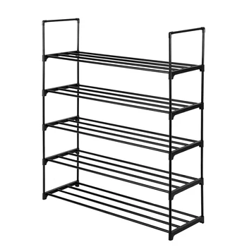 

5 Tiers Shoe Rack Shoe Tower Shelf Storage Organizer For Bedroom, Entryway, Hallway, and Closet Black Color LXY9