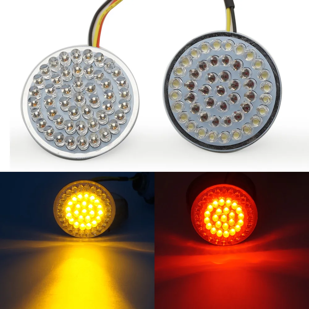 

1pair LED Turn Signal Indicator Light Lamp 11561157 Inserts Light for Harley Sportster Touring Electra Glide Softails Dyna FLSTF