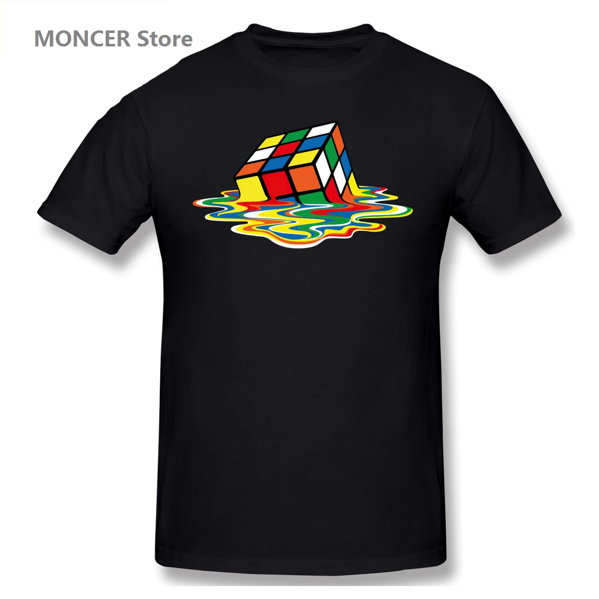 T shirt with melting rubik's cube Clearance