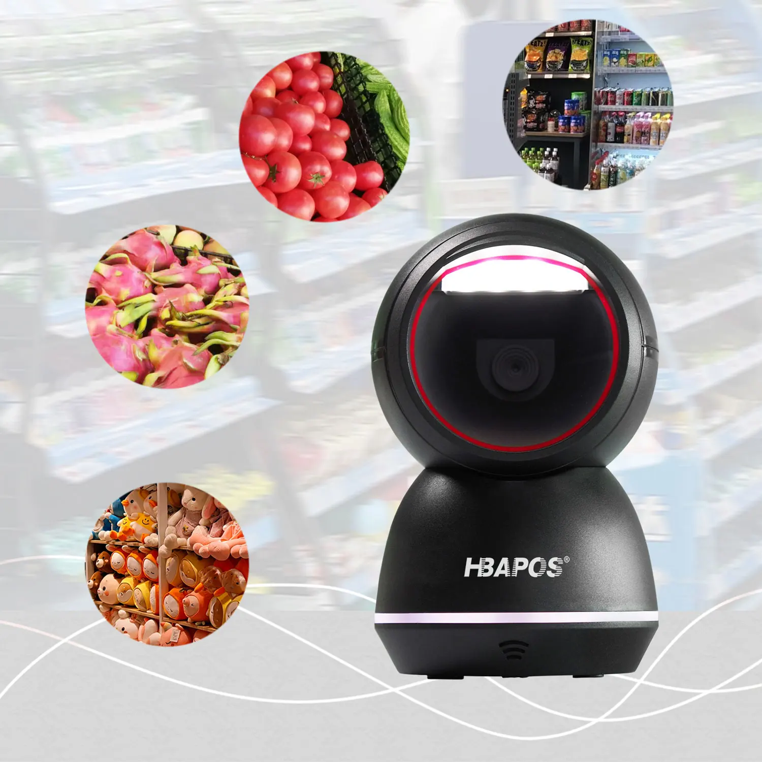 Barcode Scanner 2D Image Platform high performance scanner 1D 2D QR code reader Desktop USB Omnidirectional barcode scanner