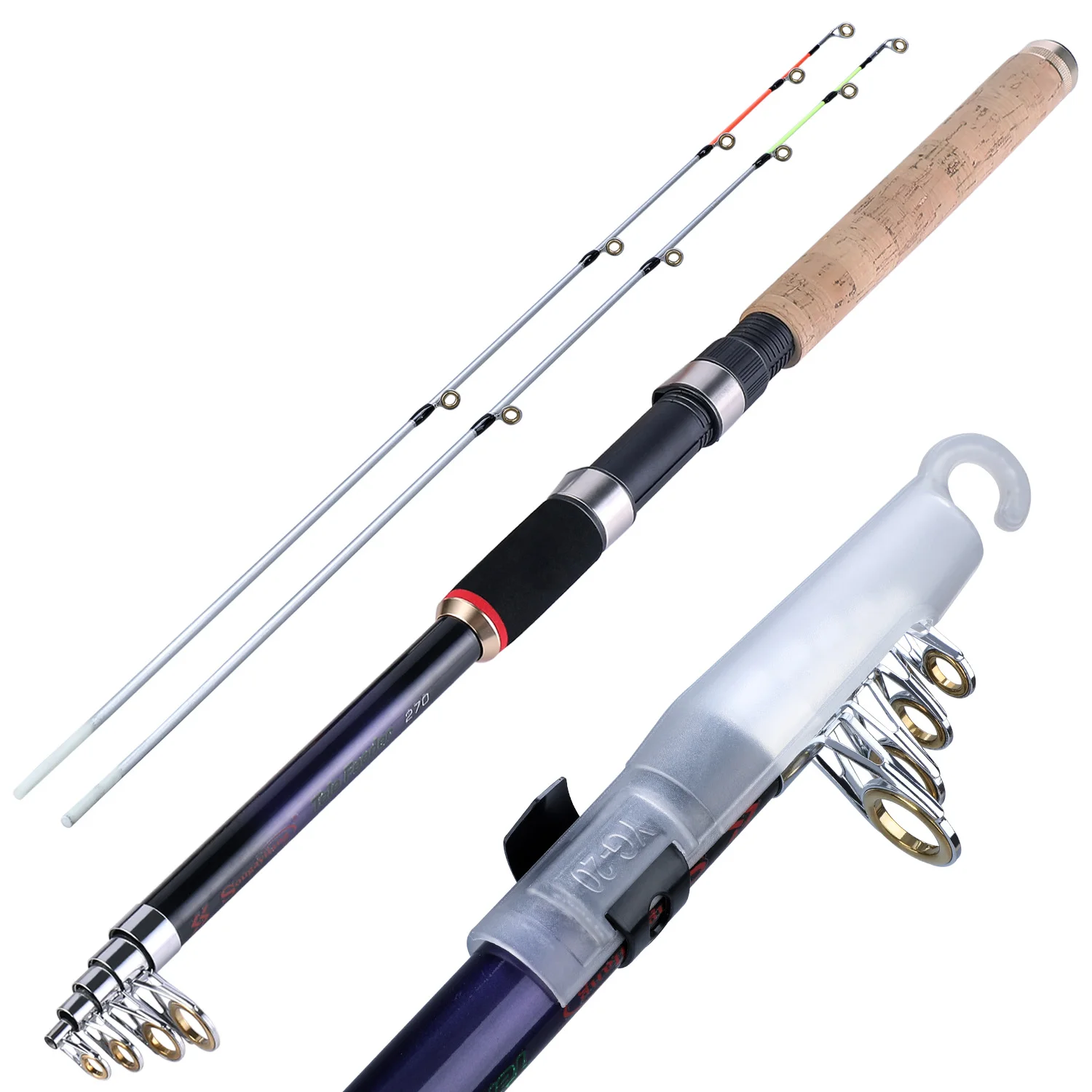 

Sougayilang 2.7m/3.0m/3.3m Feeder Fishing Rod Portable Telescopic High Carbon Spinning Rod Carp Fishing Tackle Lure 120-180g