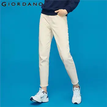 

Giordano Women Pants Rough Edge Ankle Length Mid Rise Pants Classic Five Pocket Zip Fly Pantalones Mujer 90429318