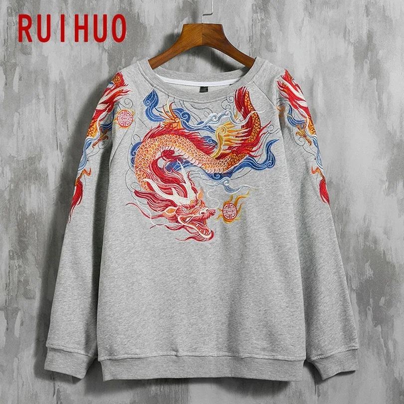 RUIHUO новинка весны 2020 пуловер в стиле хип хоп свитшот мужская модель повседневные