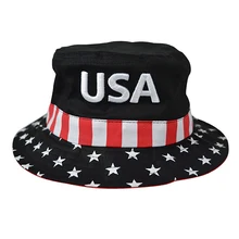 Панама шляпа для женщин и мужчин с вышивкой в виде букв солнцезащитная Кепка с защитой от ультрафиолетового излучения хлопковая кепка для путешествий и спорта американский президент аксессуары