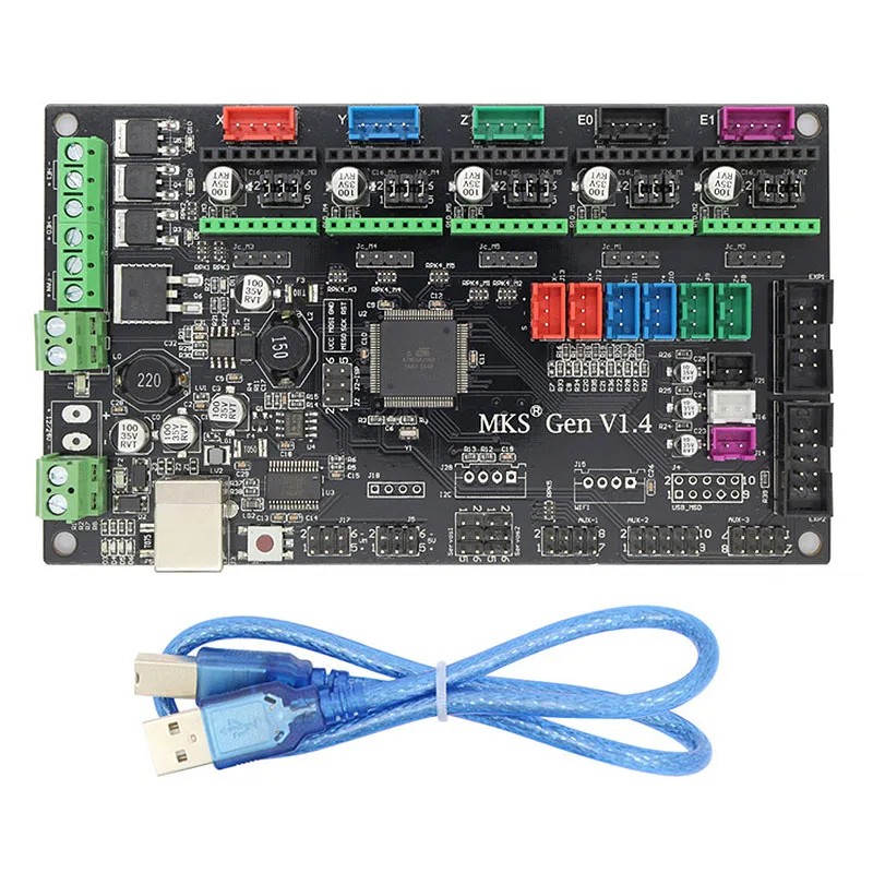 Плата контроллера PCB MKS Gen V1.4 интегрированная материнская плата совместима с Ramps1.4/Mega2560 R3 Поддержка a4988/DRV8825/TMC2100