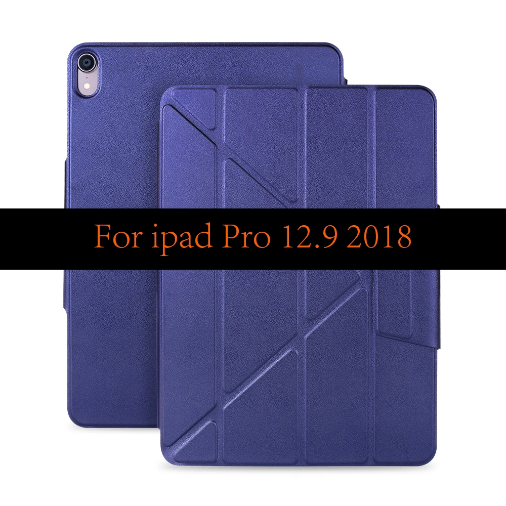 Для ipad Pro 11 12,9 чехол, умный чехол для ipad Pro 11 чехол на магните из искусственной кожи противоударный чехол для ipad Pro 12,9 дюйма Чехол - Цвет: Blue For Pro 12.9