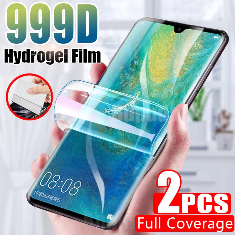 Гидрогелевая пленка 999D для защиты экрана Защитная Huawei P30 Pro P40 P20 Lite Mate 20 10 2