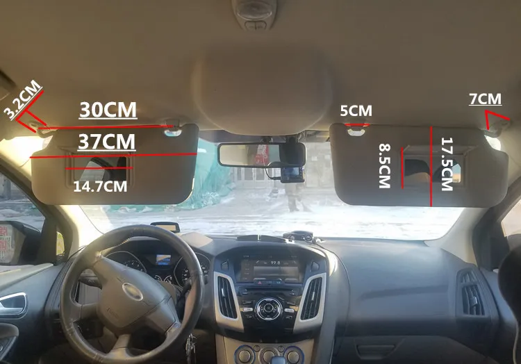 Солнцезащитный козырек SKTOO для Ford Focus (2012 2018) с зеркалом макияжа солнцезащитный