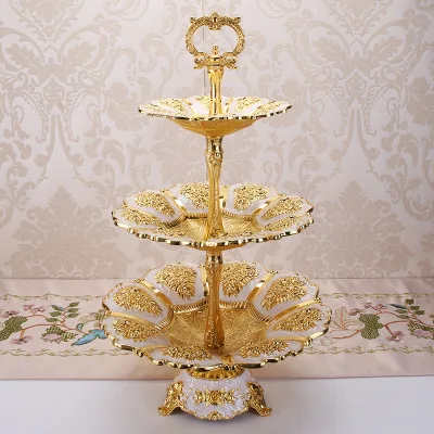 

Stainless Steel Food Tray Multi-layer Fruit Cake Dessert Plate Stand Party Trays Decoration Dessert Storage Rack Kitchen Tool