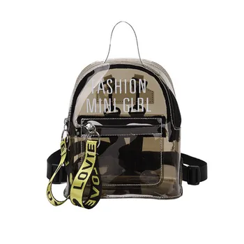 

Clear Transparent Backpack Women Outdoor Candy Colorful Waterproof Bags Women Backpacks Travel Bag School Package mochila