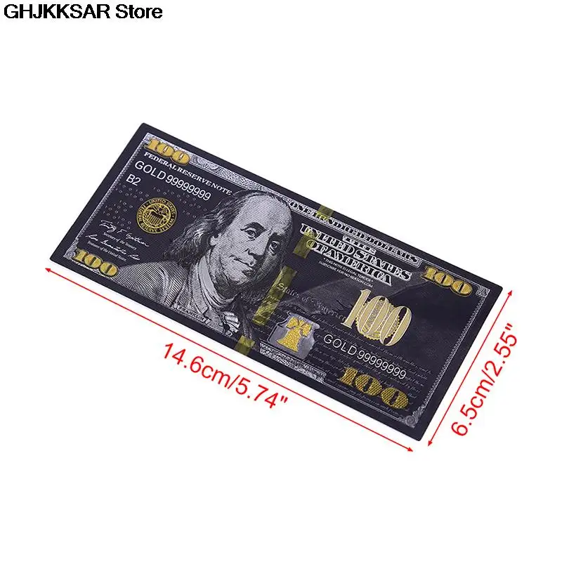 Antique Black Gold Foil USD 100 Currency Commemorative Dollars Banknotes Decor 1Pc commemorative banknotes gold plated banknote