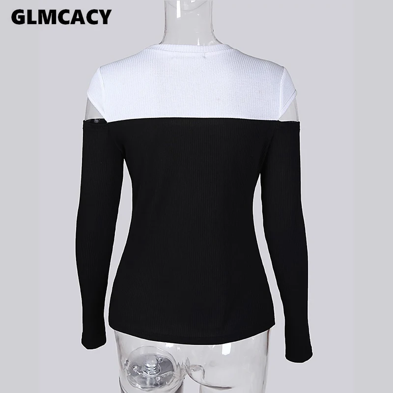 Женская рубашка с длинным рукавом, с цветными блоками, с вырезами, с цветными вставками, зимние базовые Топы, Blusa Mujer, рубашка