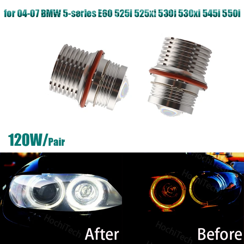 

2pcs 120W Light Bulbs for 04-07 BMW 5-series E60 525i 525xi 530i 530xi 545i 550i Angel Eyes Light LED Light Accessories