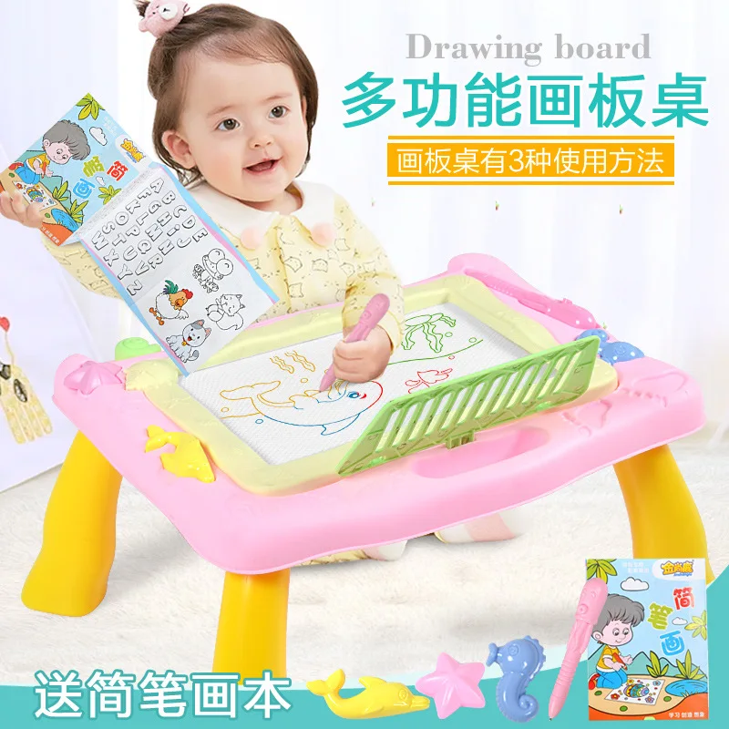 

Children hua ban zhuo Color Hand Drawing Board Graffiti Drawing Board Magnetic Drawing Board Learning Supplies Toy