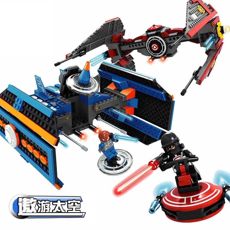 

AUSINI Military Combat Team Tanks Space Interstellar Battle Boy Science Assembled Building Blocks Toy Gift