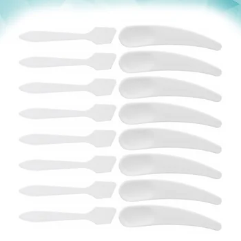 

100Pcs Cosmetic Mask Scoop Facial Cream Dispenser Practical Mask Spoon Cream Subpackging Spoon White