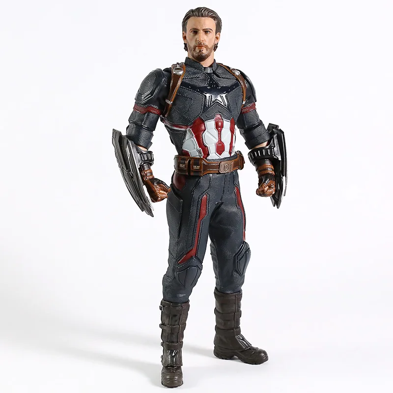 Капитан Америка черный щит версия Endgame ПВХ фигурка Коллекционная модель игрушки