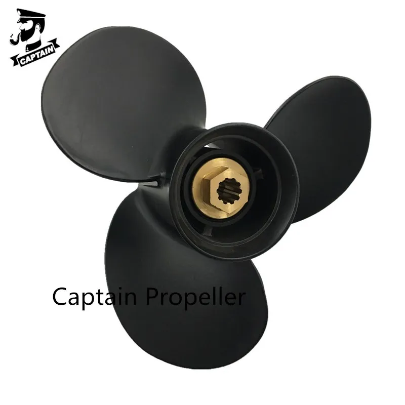 

Captain Propeller 10 3/8x11 48-19638A40 Black Max Fit Mercury Mariner Force Outboard Engine 10 Spline 9.9HP 15HP 18HP 20HP 25HP