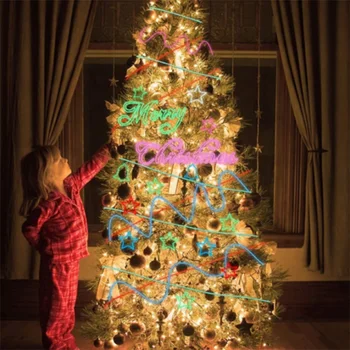 

HOT EL Wire Neon RGB Color Lights LED Stick Figure Kit Innovation Lights for Clothes TI99