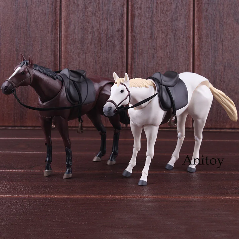 Аниме Фигурка# 246a лошадь Каштан# 246b лошадь белые Фигурки ПВХ Коллекция Модель игрушки может играть с телом Kun& Chan