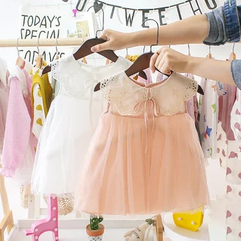 

Summer Baby Girls Dress Newborn Baby Mesh Dress Princess Party Birthday Baptism Costume Infant Clothes