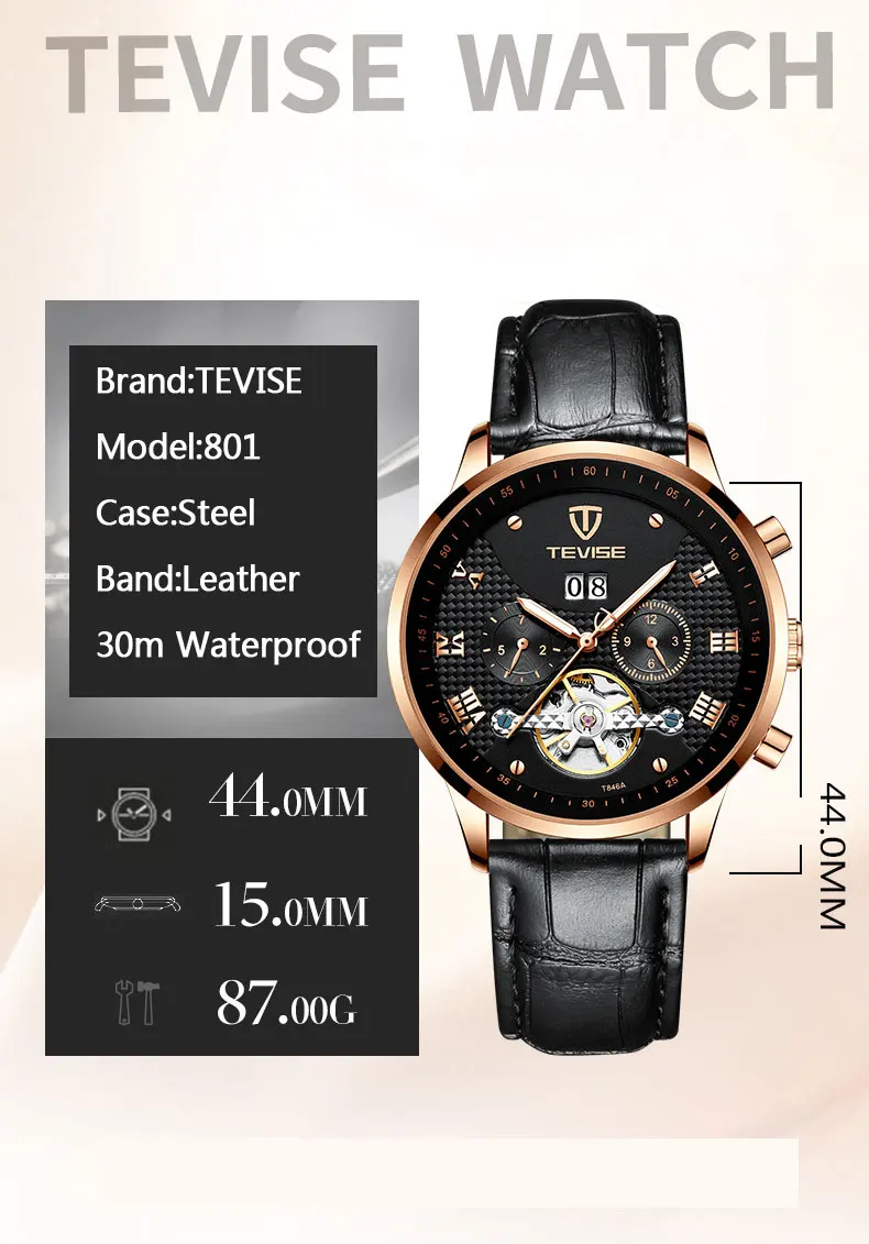 Tevise мужские полые часы Tourbillon автоматические механические часы Лидирующий бренд самообмотки мужские наручные часы мужские Relogio Masculino