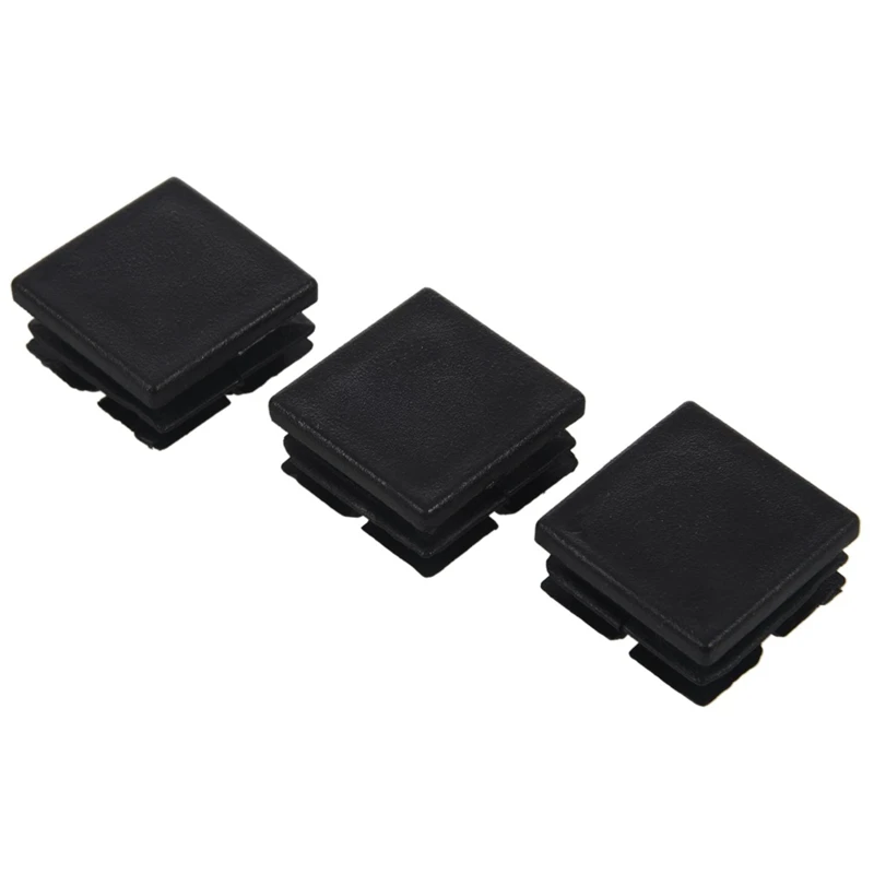 120 Pcs Plastic Square Tube Inserts End Blanking Caps Black 20Mm X 20Mm& 25Mm X 25Mm