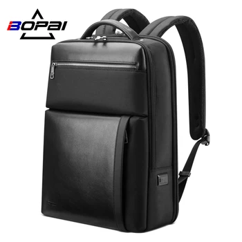 

BOPAI Backpack For Men Hidden Anti Theft Zipper 15.6 Inch School Laptop Back Packs Water Repellent Travel USB Charger Bags