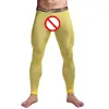 Ice Silk Mens Legging Homme Sleepwear Long Johns See Through Ultra-Thin Men Sexy Underwear Bottom Trousers Home Lounge Man Pants 4