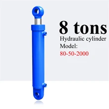Cylindre hydraulique 8 tonnes 2000mm, petite plate forme de levage bidirectionnelle, accessoires d'outils hydrauliques, vérin hydraulique 16mpa
