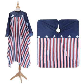 

1pcs Fashion Haircut Hairdressing Barber Cloth Apron Polyester Flag Pattern Hair Styling Design Supplies Salon Barber Gown New