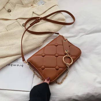 

Fashion Small Chain Diamond Lattice Small Flap Bag Women Crossbody Bags Chic Small Black Quality Handbags Ladies Evening Bags