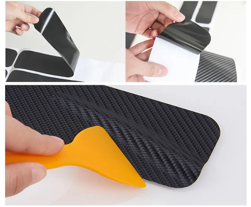 Car Door Scuff Sill Protection Car Door Plate Sticker Carbon Fiber Decoration Step Anti Scratch Protector Cover Car Accessories (8)