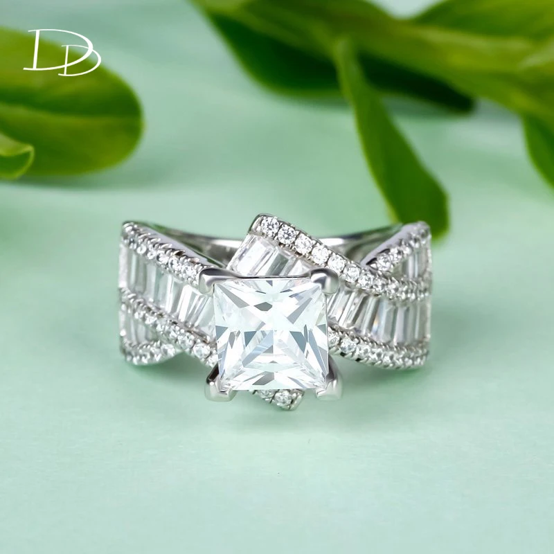 DODO Wedding Rings For Women Luxury Romantic Jewelry Bridal Engagement Wave Silver Color Rings For Girls Drop Shipping TB004 (8)