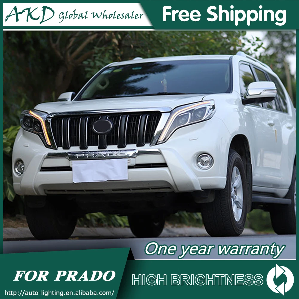 Головной светильник s для автомобиля Toyota Prado 2013- Lander Cruise DRL Дневной ходовой светильник светодиодный Биксеноновая лампа противотуманный светильник s Тюнинг Автомобиля