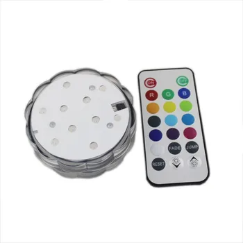 

50set/lot party decoration gift light nature white rgb colorful warterproof led atmosphere lamp+Remote Control use aaa battery