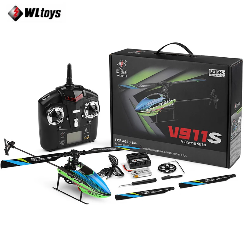 Оригинальная модель WLtoys V911s 2 4 ГГц канала с одним лезвием пропеллер гироскоп мини