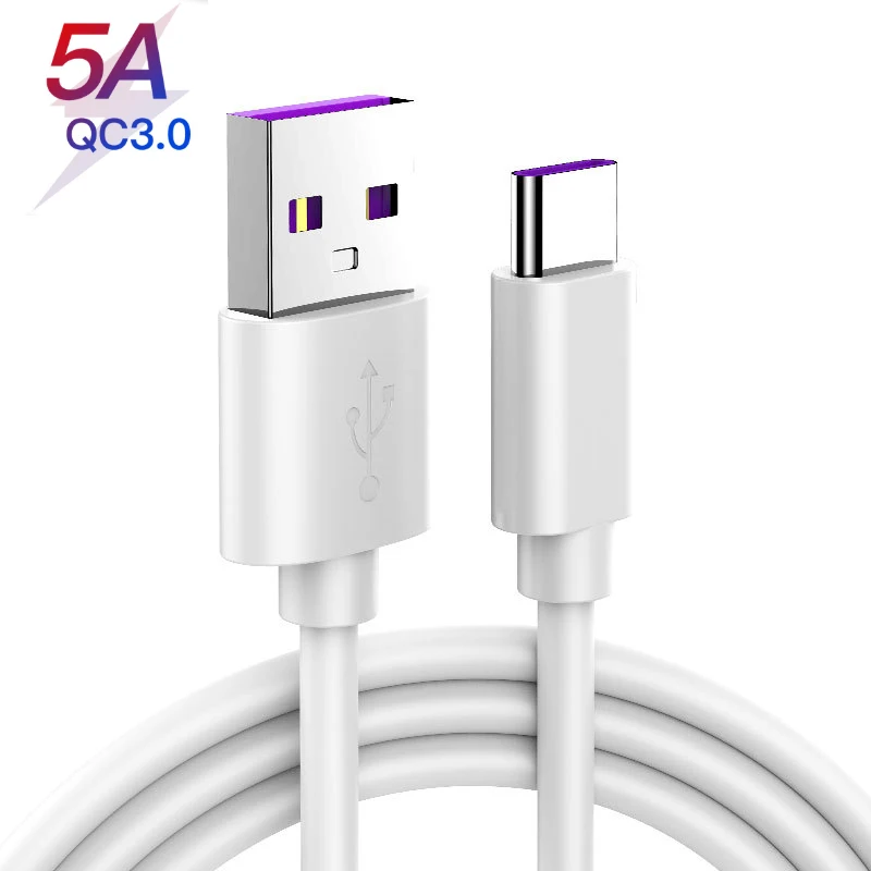 Кабель с разъемом USB-C для 5A быстрой зарядки и передачи данных типа C Xiaomi 9 10 Redmi Note 8