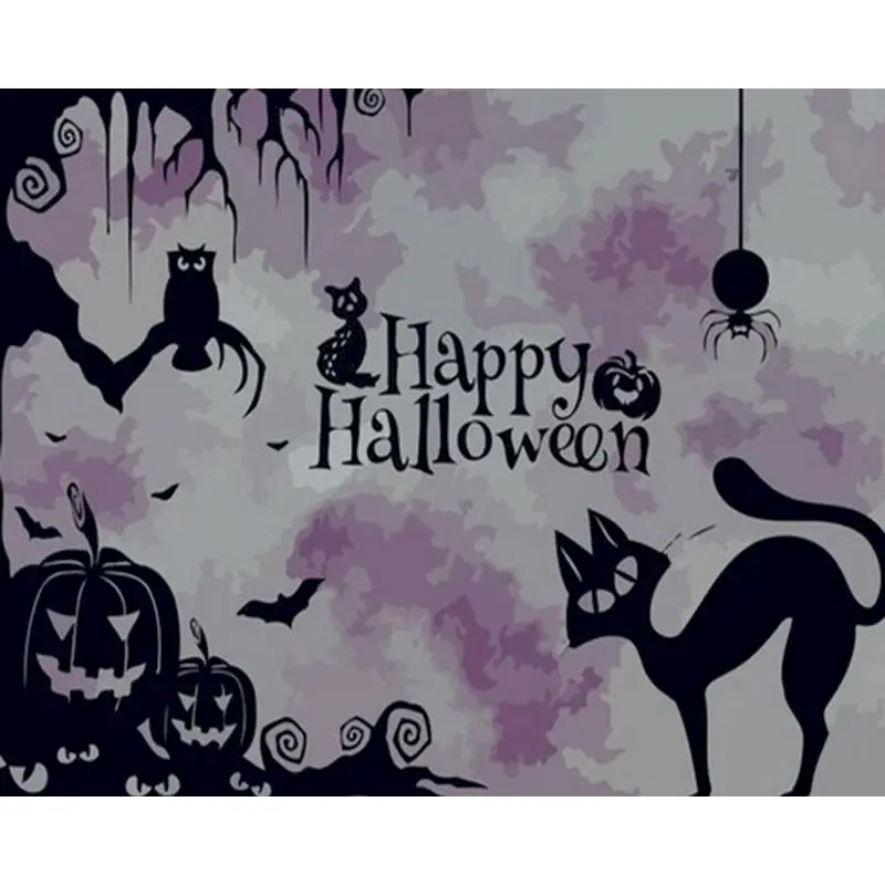 

SELILALI Halloween Evil Paint By Numbers HandPainted Diy Framed On Canvas Acrylic Picture By Number Modern Home Wall Decors