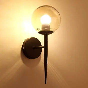 

Nordic Glass Ball Wall lights Modern style E27 LED Wall lamps for Passage Corridor Bedroom bedside lamp Wall Sconces AC85-265V