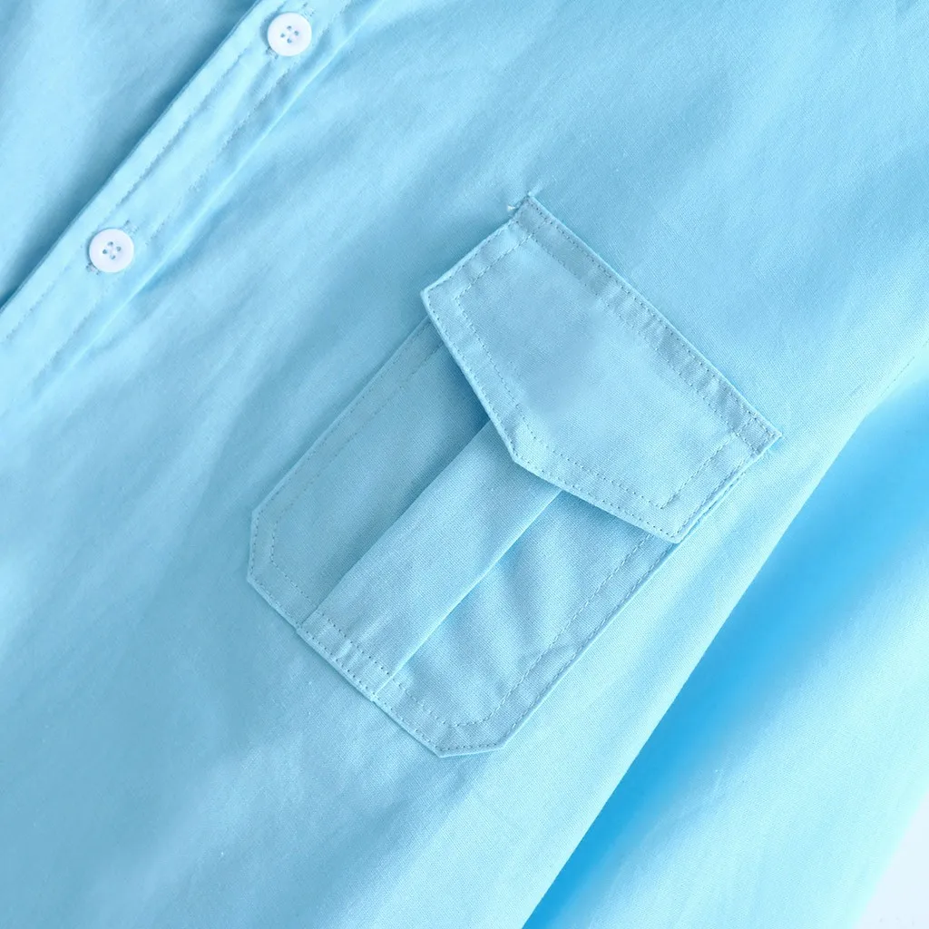 Осень, прямая Мужская рубашка, повседневная, тонкая, Camisa Masculina, два кармана, Рубашки, Топы, одноцветная, Chemise Homme, простые рубашки, мужская одежда