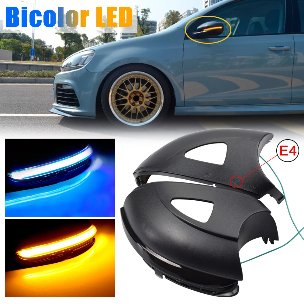 

2 pieces For VW Golf MK6 GTI 6 R line Touran Dynamic Blinker Side Mirror indicator For Volkswagen VI R20 LED Turn Signal Light