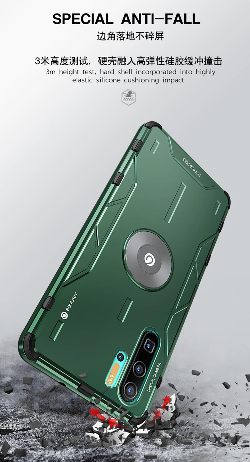 Бронированный металлический алюминиевый чехол-держатель для huawei P30 Pro mate 30 20 Pro Чехол Мягкий Силиконовый противоударный чехол для huawei Nova 5 5 Pro