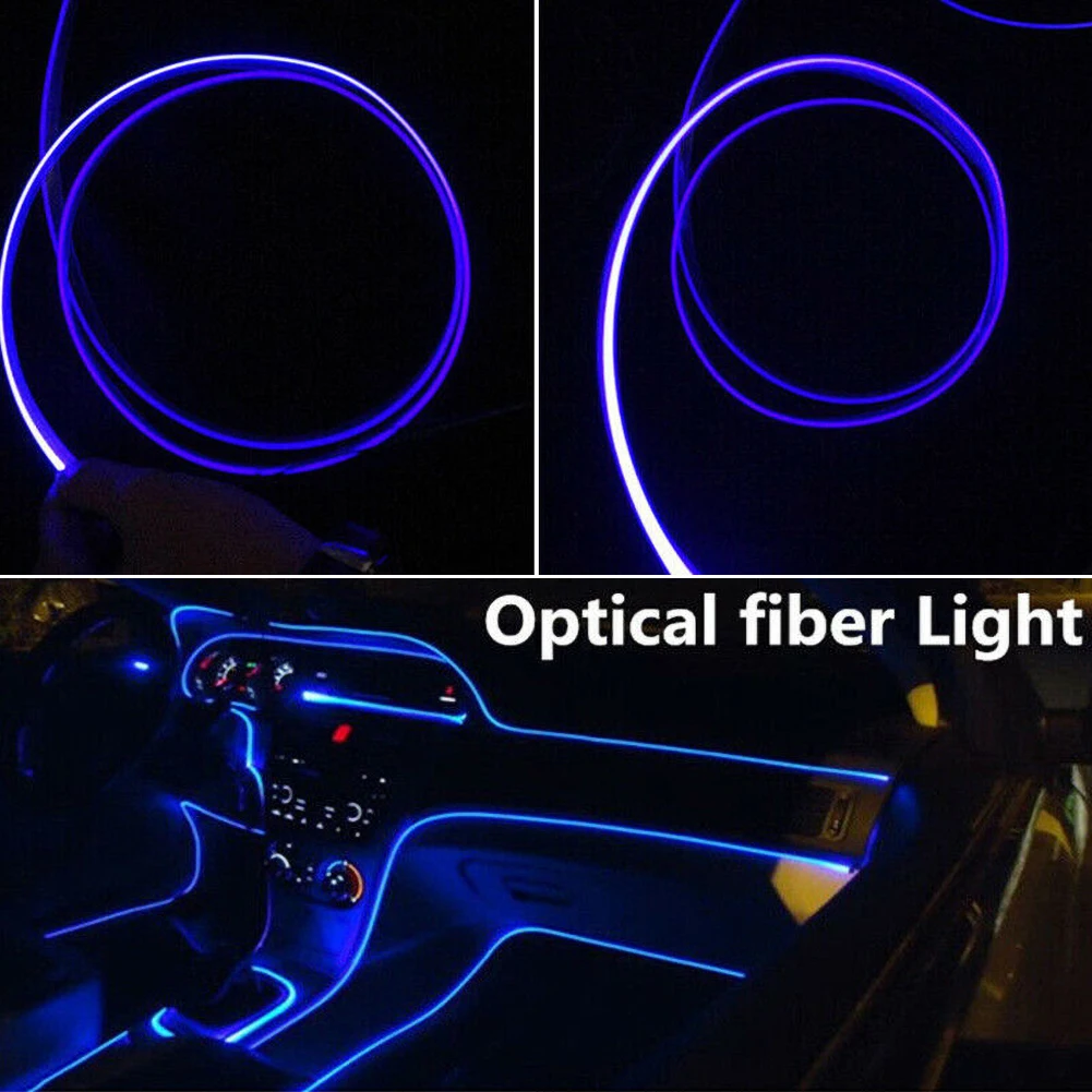 4M светодиодный светильник для интерьера автомобиля, декоративная атмосферная дверная лампа из оптического волокна