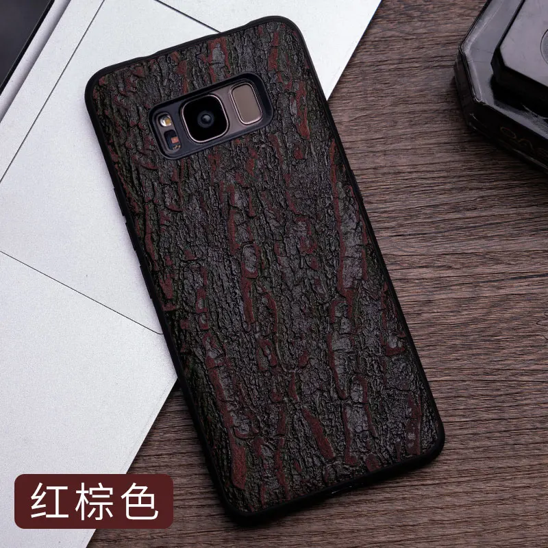 Брендовый чехол для телефона из Натуральной Змеиной кожи для samsung a50 чехол Pro Чехол для телефона защитный кожаный чехол для телефона для samsung s8 S7 S9 - Цвет: Темно-коричневый
