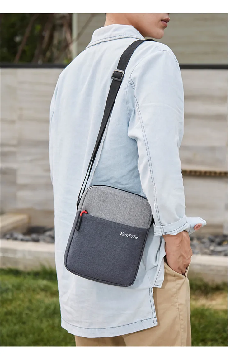 Полиэфирная Сумка на плечо для мужчин, модные мини сумки через плечо, мужская сумка для телефона, сумка для монет, большая посылка