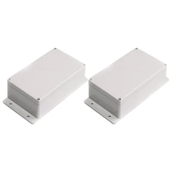 

TOP 2Pcs Electrical Boxes ABS Plastic Waterproof Electronic Project DIY Junction Box Enclosure Case 200X120X75mm